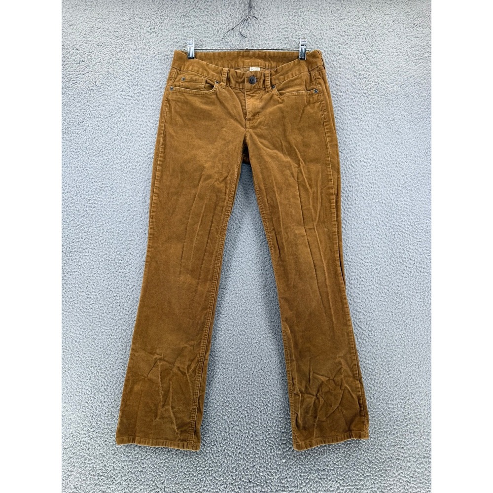 J.Crew Women's Corduroy Pants Bootcut‎ 5-Pocket Size 27 S Camel Brown Stretch
